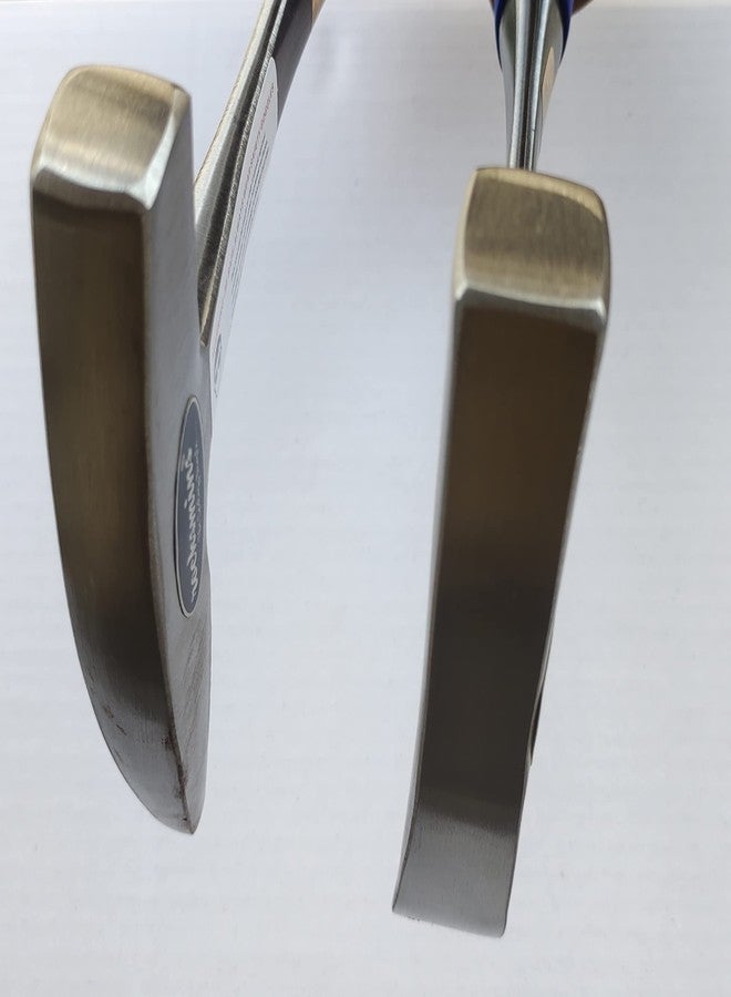 روكسمينز مطرقة جيولوجية من روكس مينز، طقم إزميل أزرق ورأس مدبب (قطعتان)، مستوردة، وزنها 900-925 غرام، طول كل قطعة حوالي 12 بوصة، بمقبض مطاطي مقاوم للصدمات، مطلية بمعدن، مناسبة للجيولوجيين وعمال المناجم. - Image 3